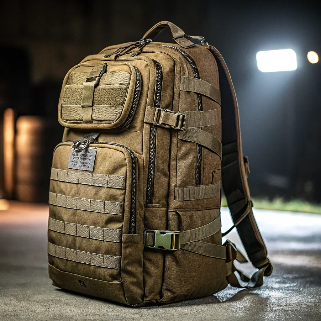 A rugged backpack with multiple compartments